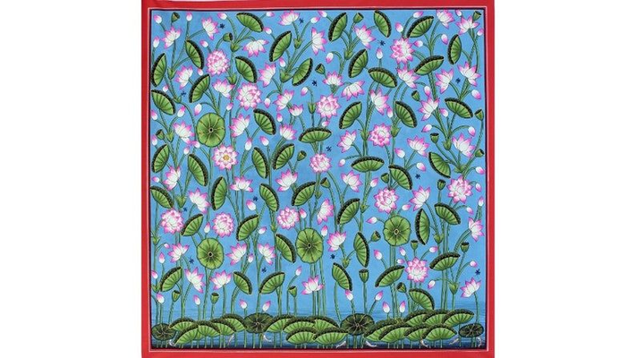 Handmade Painting Of Kamal Talai ( Lotus Pond)