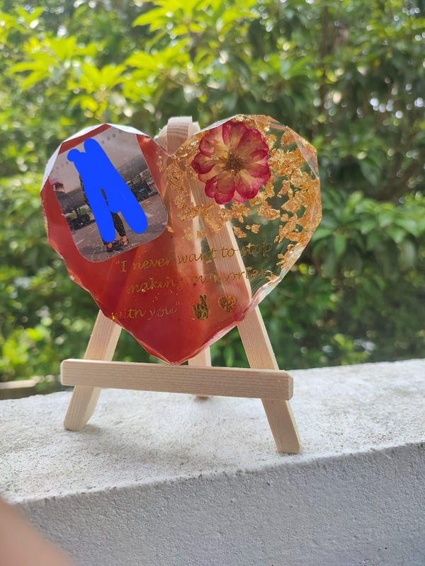 Resin Heart Photo Frame 